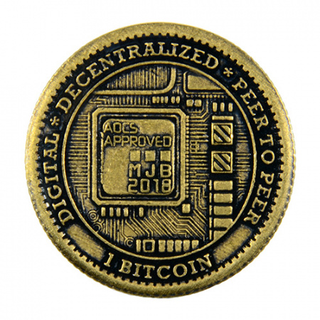Сувенирная штампованная монета БИТКОИН 